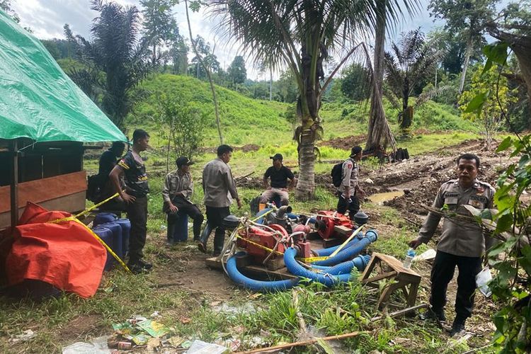 Lewat Sandi Ops Peti 2023, Polres Boalemo Gulung Penambang Liar di Wonosari